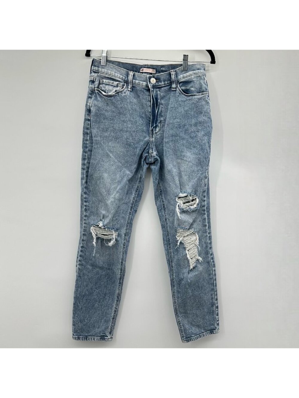 SO Double Stone Acid Wash Ripped Distressed Boyfriend Jeans Size 29